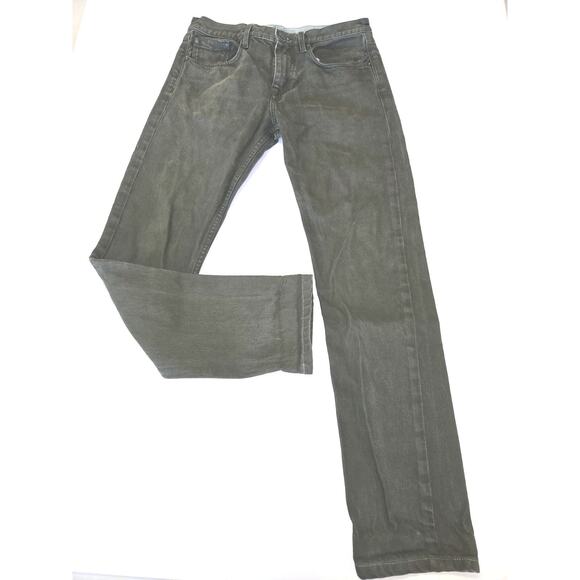Burberry Brit Denim Jeans Mens Size 30 X 32 Straight Leg Olive Green Pockets EUC - Picture 3 of 16